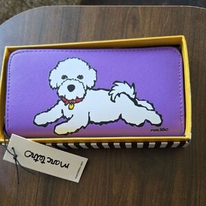 Marc Tetro Purple Poodle Dog Wallet